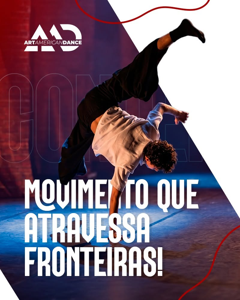 Aluno de street dance em movimento